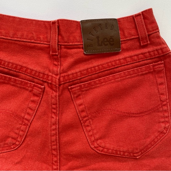 Vintage Lee Coral High Waisted Jean Shorts - Picture 3 of 4